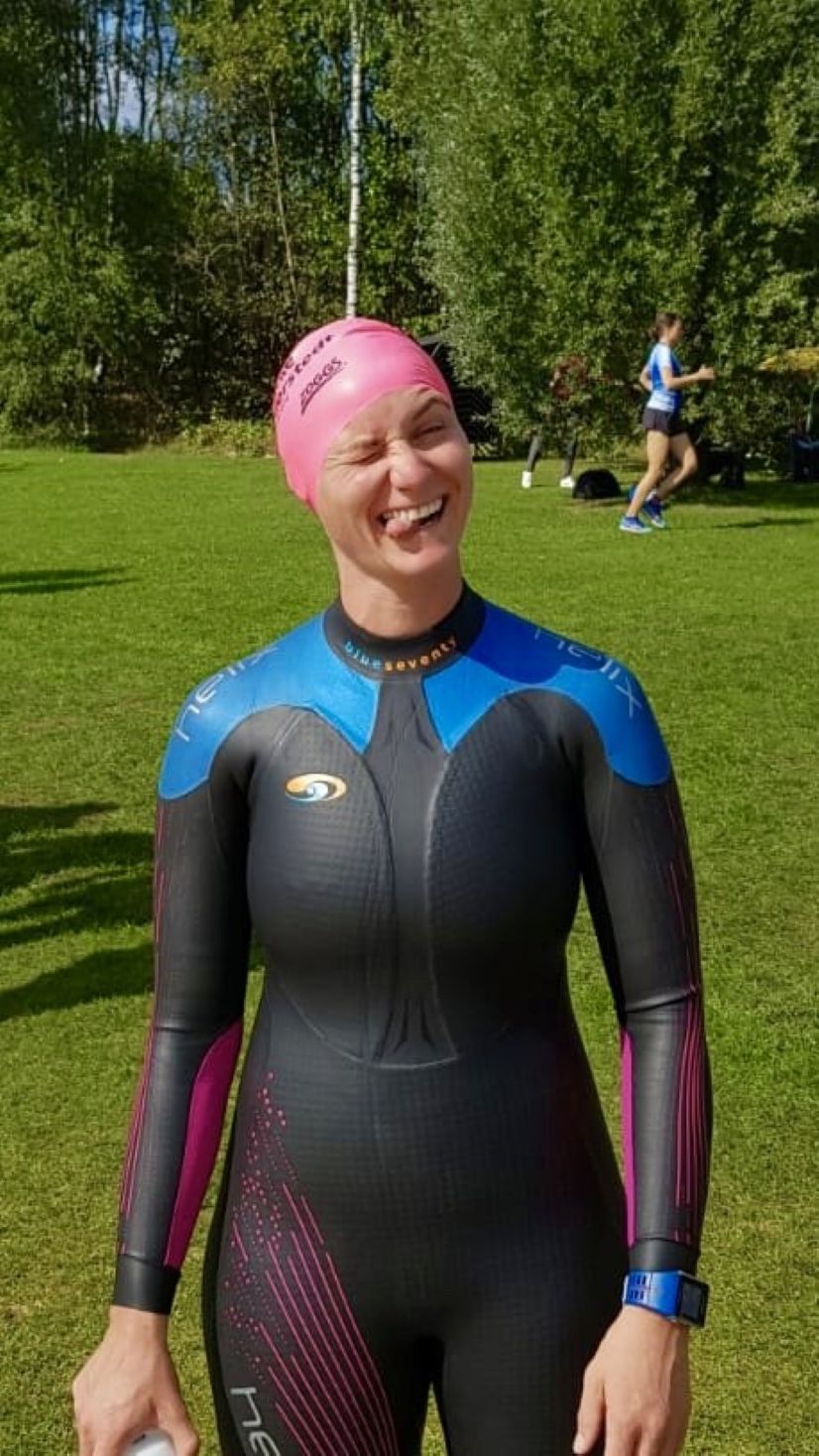 Claudia Mahnke beim Triathlon